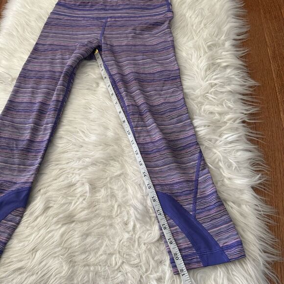 Lululemon Cropped Leggings Women’s Run Inspire Crop II Luxtreme Space Dye Size 4 - Picture 11 of 12